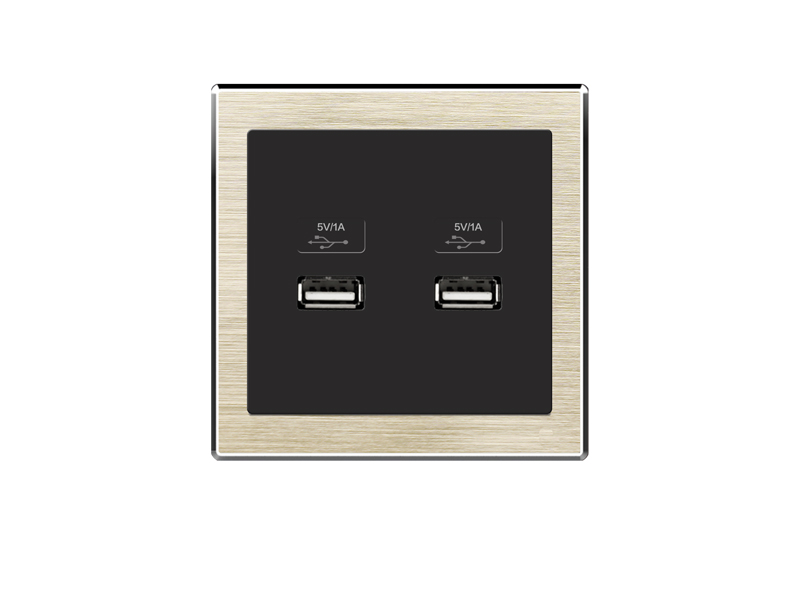 大板輕觸雙USB插座 大板輕觸雙USB插座